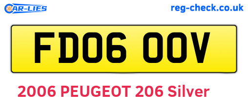 FD06OOV are the vehicle registration plates.