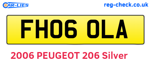 FH06OLA are the vehicle registration plates.