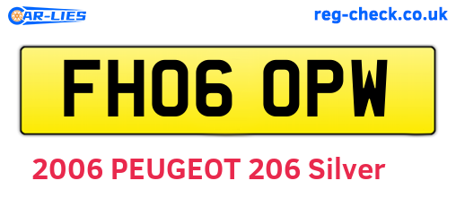 FH06OPW are the vehicle registration plates.