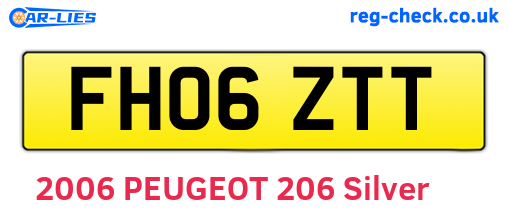FH06ZTT are the vehicle registration plates.