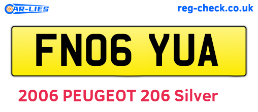 FN06YUA are the vehicle registration plates.