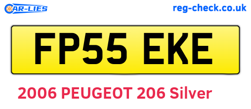 FP55EKE are the vehicle registration plates.