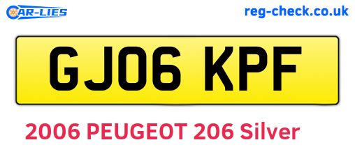 GJ06KPF are the vehicle registration plates.
