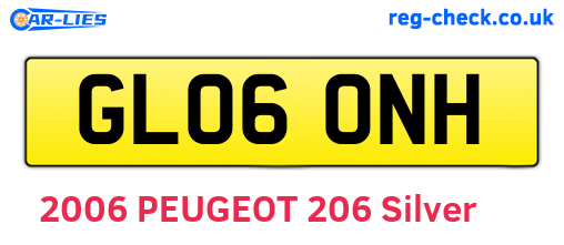 GL06ONH are the vehicle registration plates.