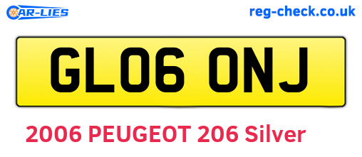 GL06ONJ are the vehicle registration plates.