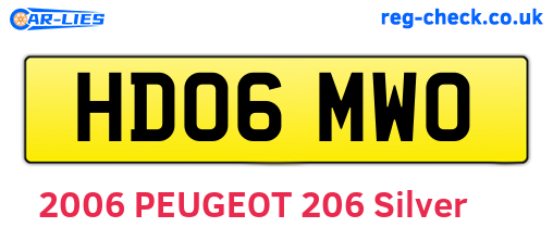HD06MWO are the vehicle registration plates.