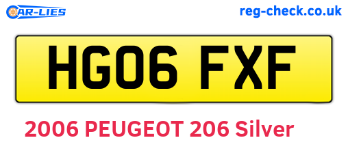 HG06FXF are the vehicle registration plates.