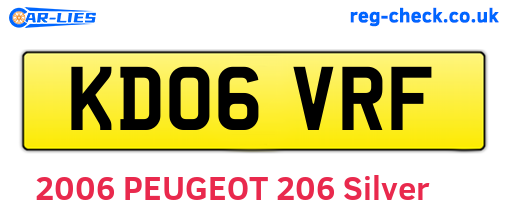 KD06VRF are the vehicle registration plates.