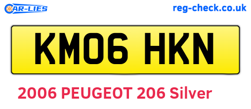 KM06HKN are the vehicle registration plates.
