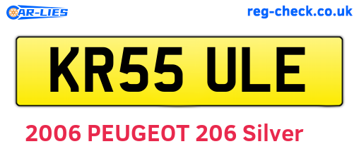 KR55ULE are the vehicle registration plates.