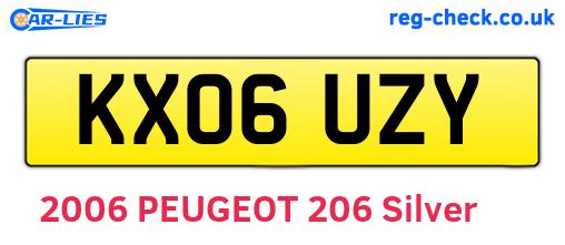 KX06UZY are the vehicle registration plates.