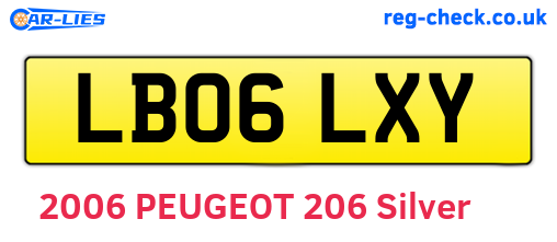 LB06LXY are the vehicle registration plates.