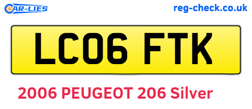 LC06FTK are the vehicle registration plates.