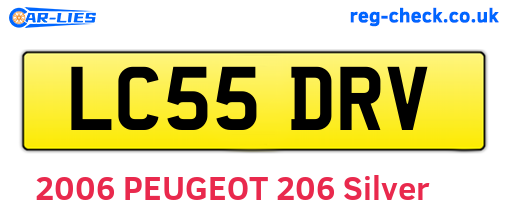 LC55DRV are the vehicle registration plates.