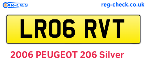 LR06RVT are the vehicle registration plates.
