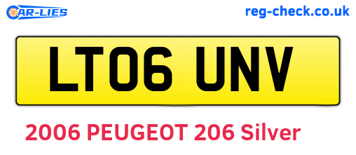 LT06UNV are the vehicle registration plates.