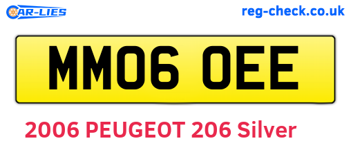 MM06OEE are the vehicle registration plates.