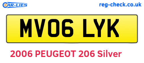 MV06LYK are the vehicle registration plates.
