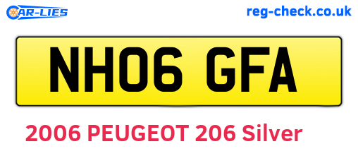 NH06GFA are the vehicle registration plates.
