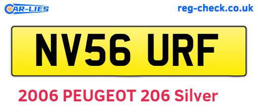 NV56URF are the vehicle registration plates.