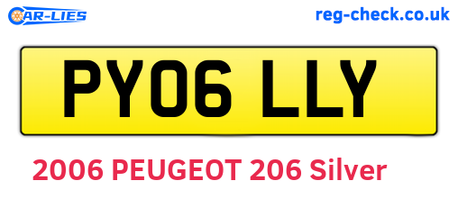 PY06LLY are the vehicle registration plates.