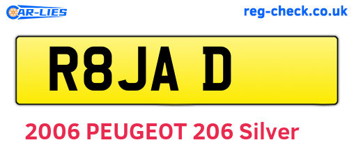 R8JAD are the vehicle registration plates.