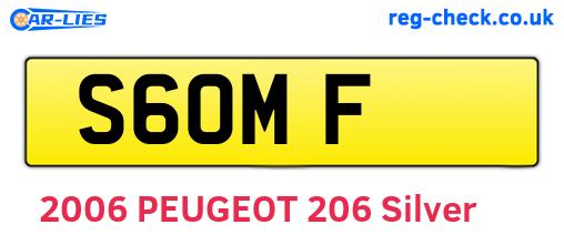 S6OMF are the vehicle registration plates.
