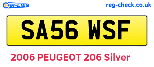 SA56WSF are the vehicle registration plates.