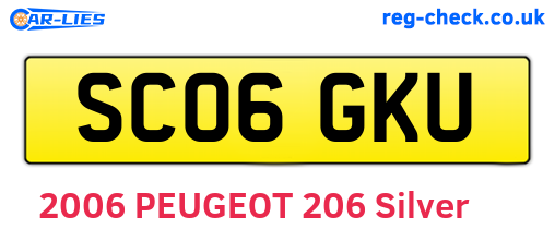 SC06GKU are the vehicle registration plates.
