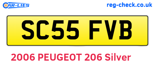 SC55FVB are the vehicle registration plates.