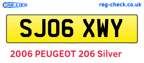 SJ06XWY are the vehicle registration plates.