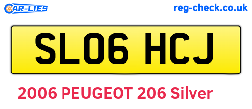 SL06HCJ are the vehicle registration plates.