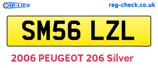 SM56LZL are the vehicle registration plates.