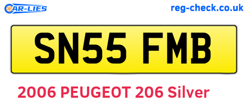 SN55FMB are the vehicle registration plates.