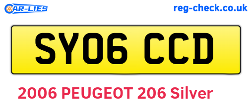 SY06CCD are the vehicle registration plates.