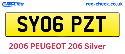 SY06PZT are the vehicle registration plates.