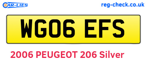 WG06EFS are the vehicle registration plates.