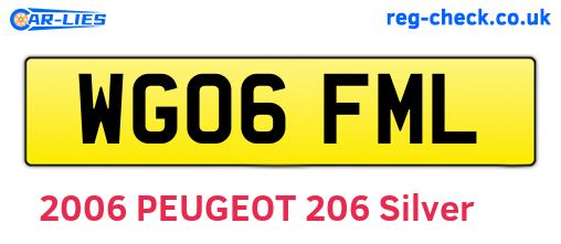 WG06FML are the vehicle registration plates.