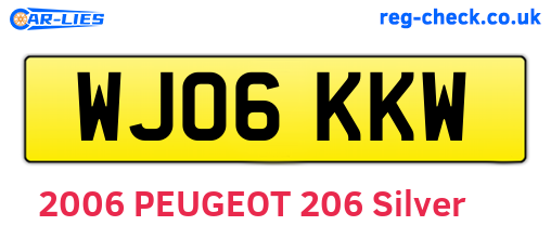 WJ06KKW are the vehicle registration plates.
