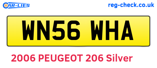 WN56WHA are the vehicle registration plates.