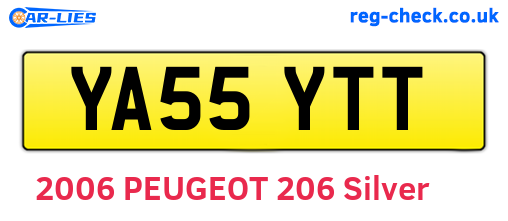 YA55YTT are the vehicle registration plates.