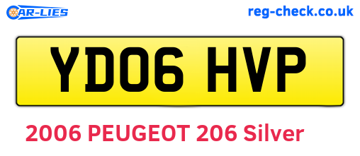 YD06HVP are the vehicle registration plates.