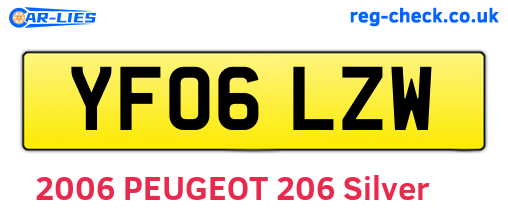 YF06LZW are the vehicle registration plates.