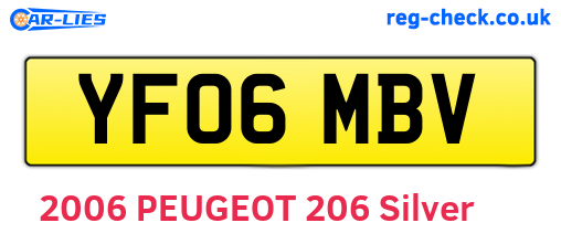 YF06MBV are the vehicle registration plates.