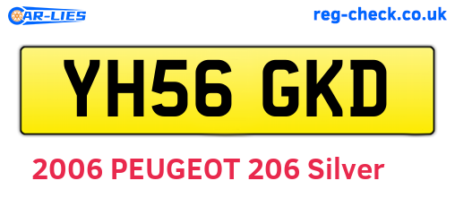 YH56GKD are the vehicle registration plates.