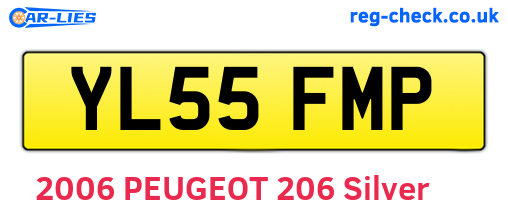 YL55FMP are the vehicle registration plates.