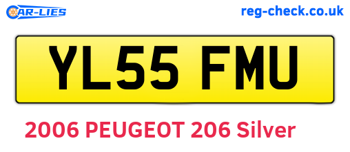 YL55FMU are the vehicle registration plates.