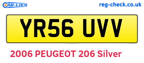 YR56UVV are the vehicle registration plates.