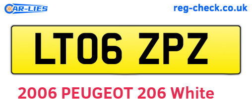LT06ZPZ are the vehicle registration plates.