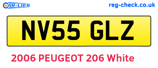 NV55GLZ are the vehicle registration plates.